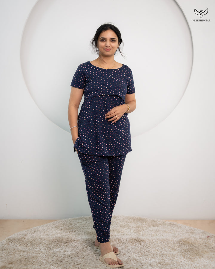 Vasavi SoftCotton Maternity Top Pant Set