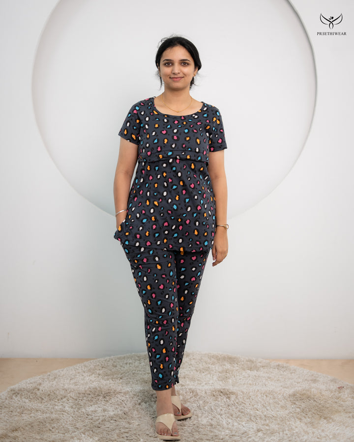 Shirini SoftCotton Maternity Top Pant Set