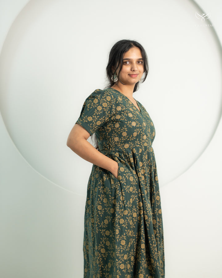 Sheba Maternity Dress with center Zip
