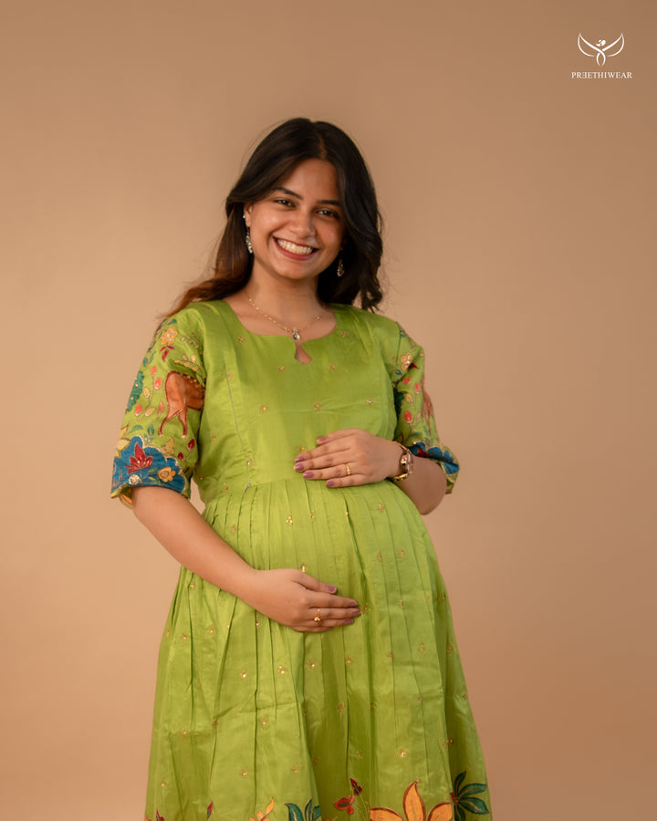 Sahu Kalamkari Maternity Dress(PREORDER-SEP1)