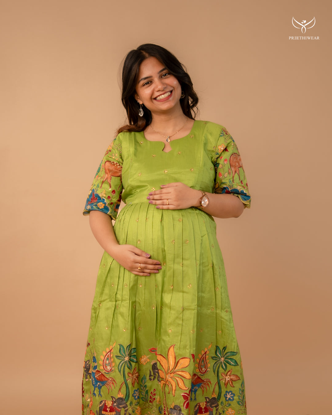 Sahu Kalamkari Maternity Dress(PREORDER-SEP1)