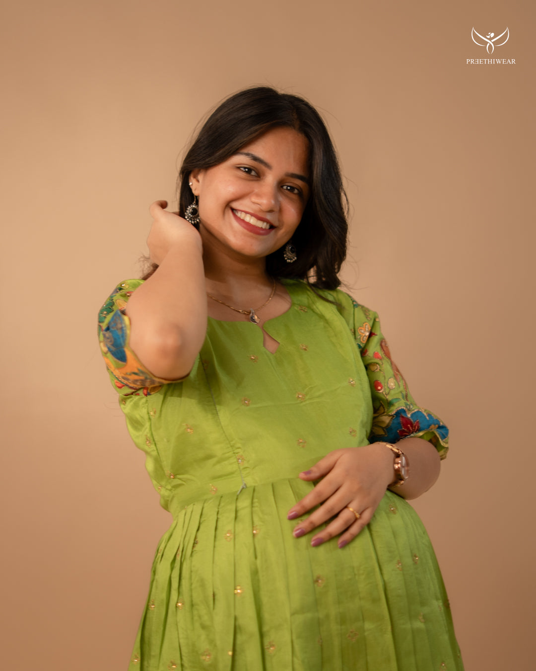 Sahu Kalamkari Maternity Dress(PREORDER-SEP1)