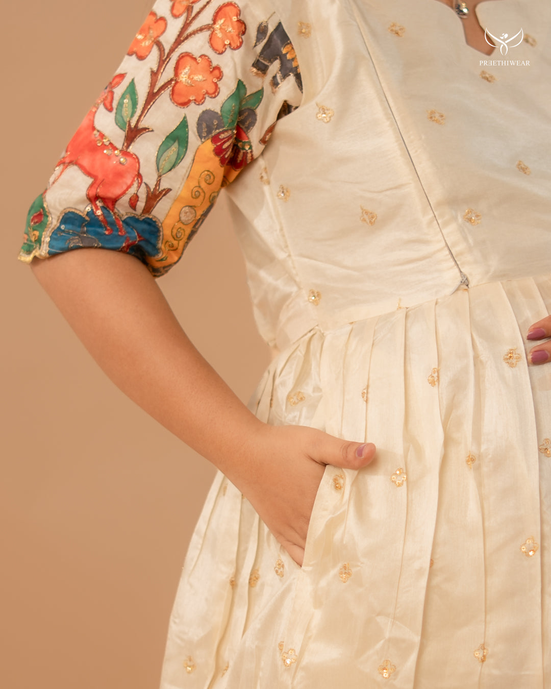 Barsha Kalamkari Maternity Dress(PREORDER-SEP1)