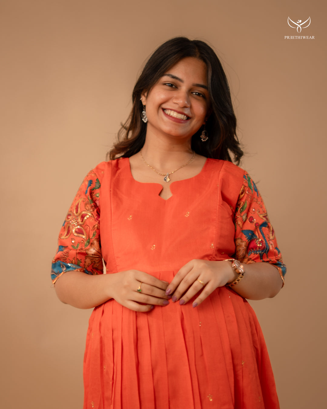 Florence Kalamkari Maternity Dress(PREORDER-SEP1)