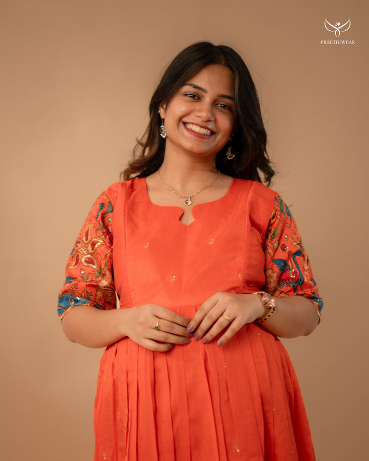 Florence Kalamkari Maternity Dress(PREORDER-SEP1)
