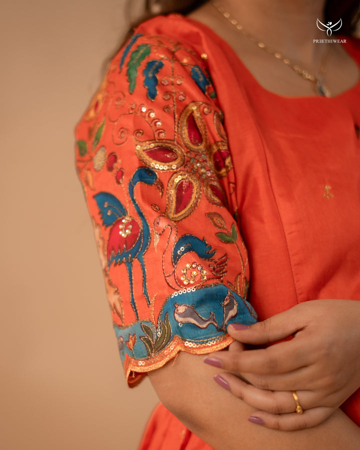Florence Kalamkari Maternity Dress(PREORDER-SEP1)