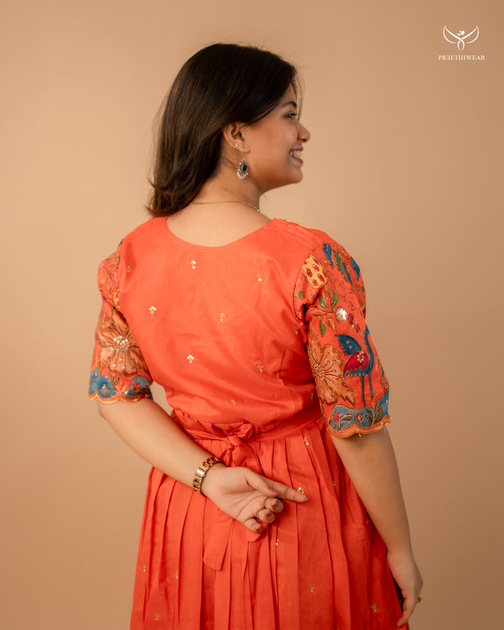Florence Kalamkari Maternity Dress(PREORDER-SEP1)