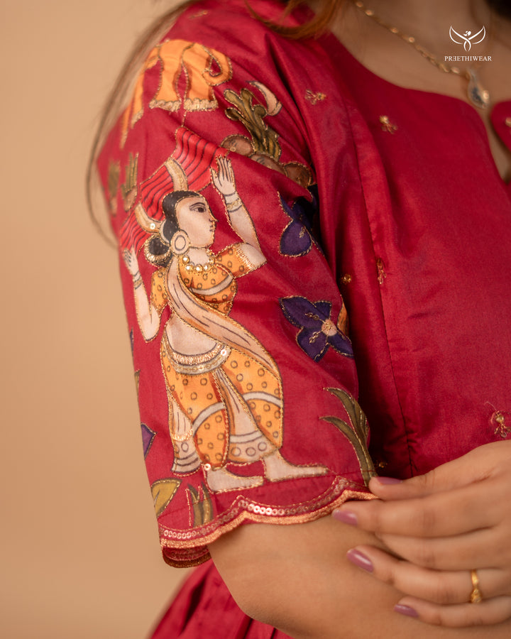 Felicia Kalamkari Maternity Dress(PREORDER-SEP1)