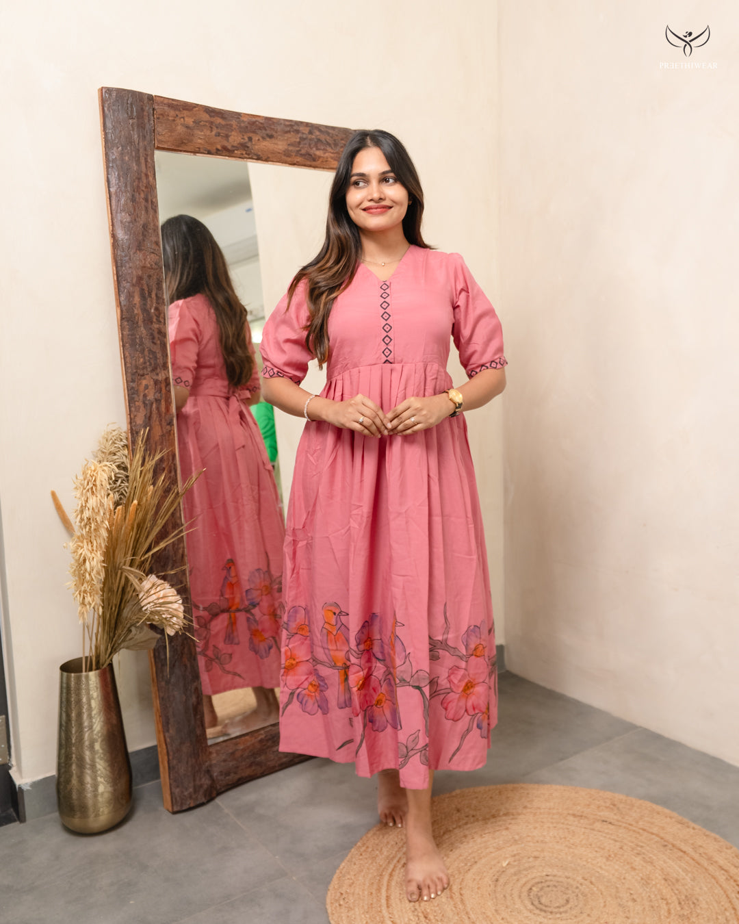 Bhavya2  Maternity Dress with center Zip