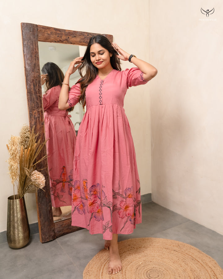 Bhavya2  Maternity Dress with center Zip