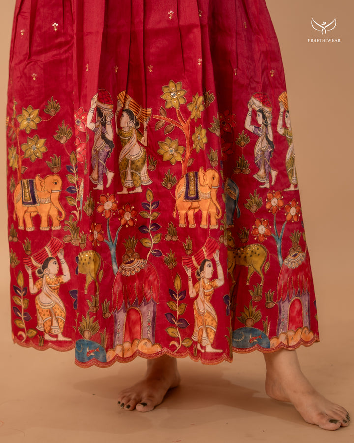 Felicia Kalamkari Maternity Dress(PREORDER-SEP1)