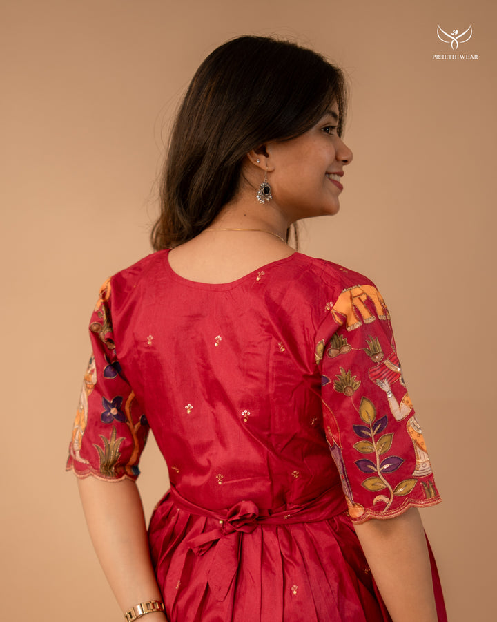 Felicia Kalamkari Maternity Dress(PREORDER-SEP1)