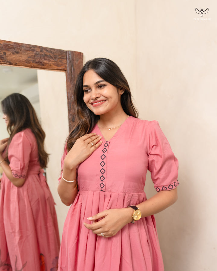 Bhavya2  Maternity Dress with center Zip