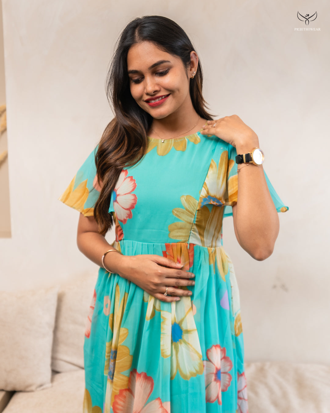 Sudha2  Maternity Dress