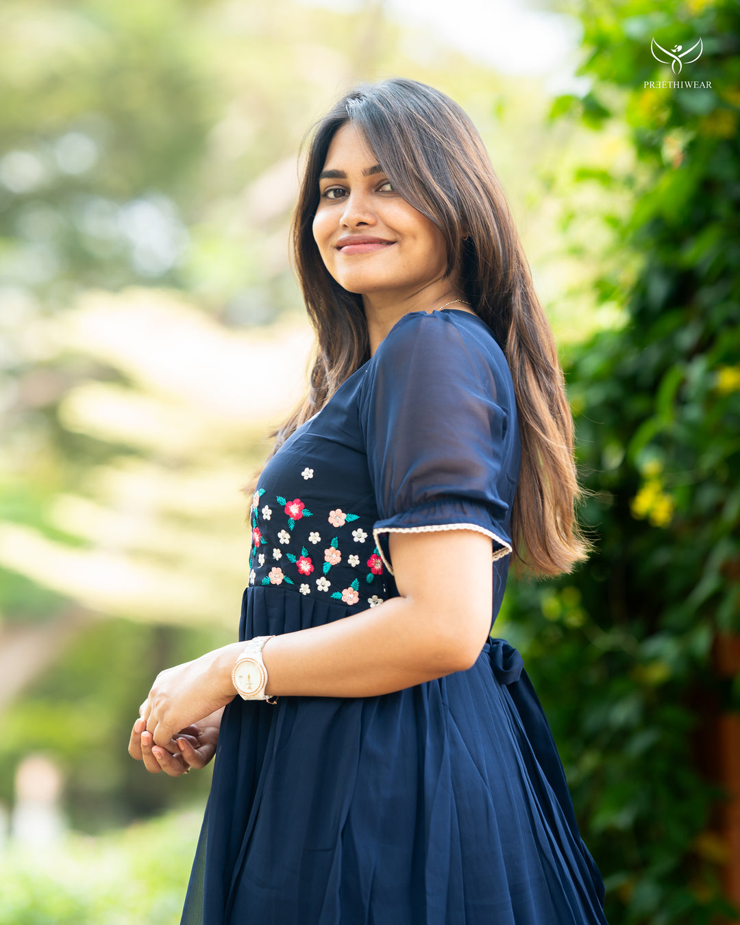 Saritha Maternity Dress  with center Button