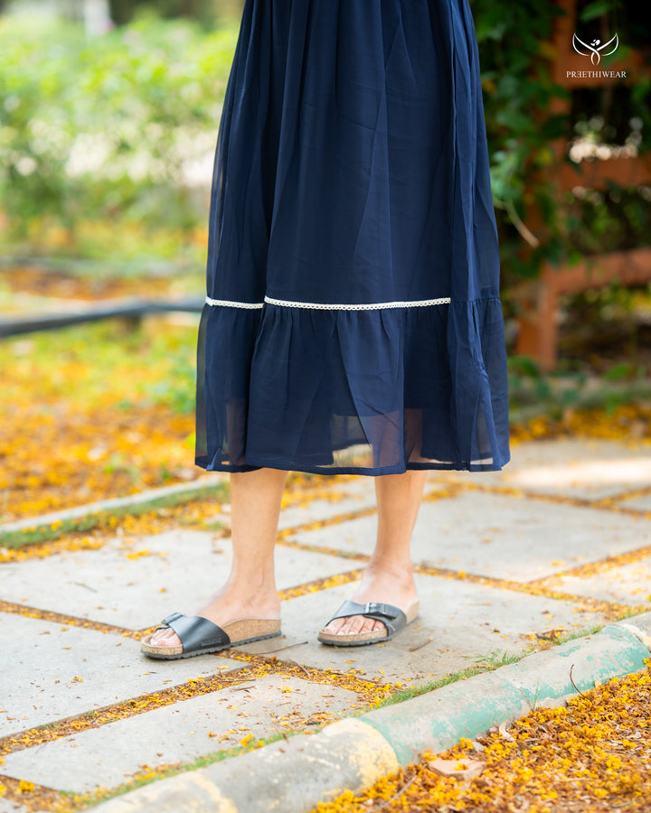Saritha Maternity Dress  with center Button