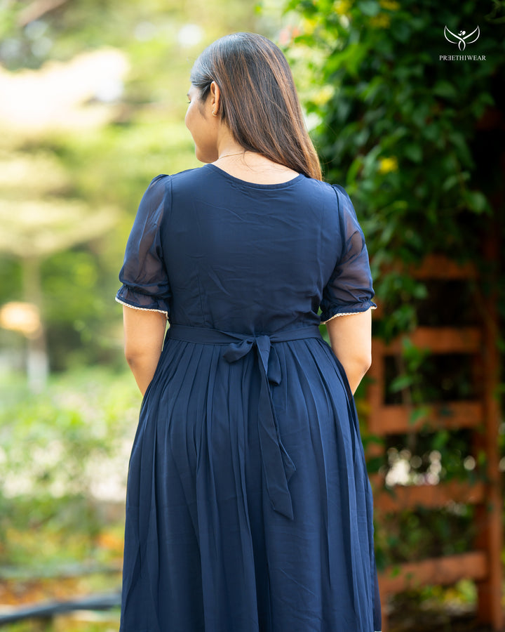 Saritha Maternity Dress  with center Button
