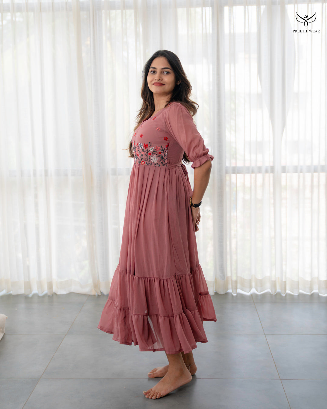 Suha3  Maternity Dress  with center Zip(PREORDER-SEP24)
