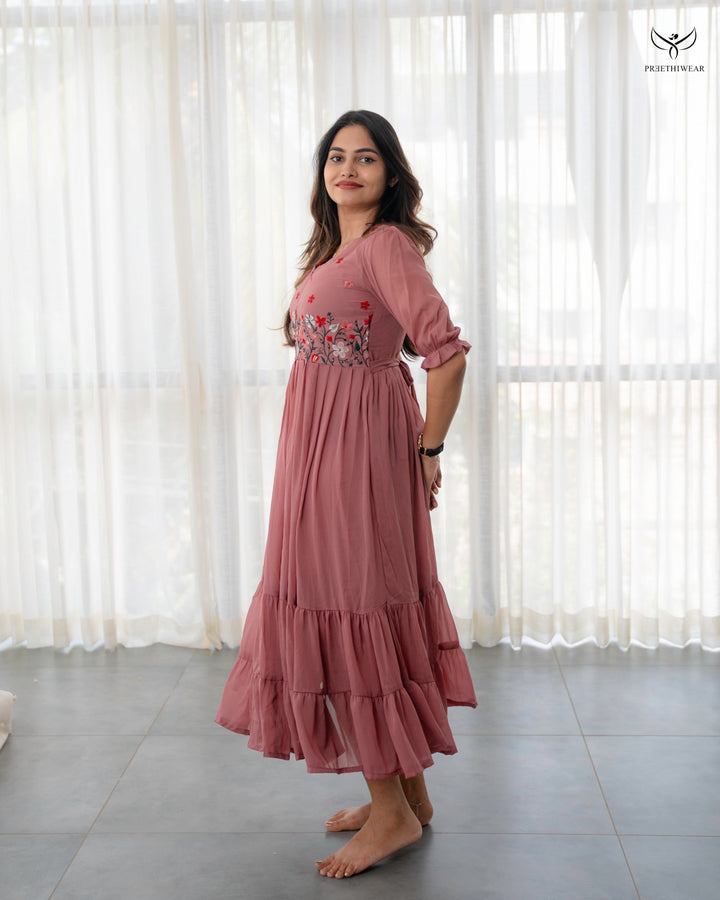 Suha3  Maternity Dress  with center Zip(PREORDER-SEP24)