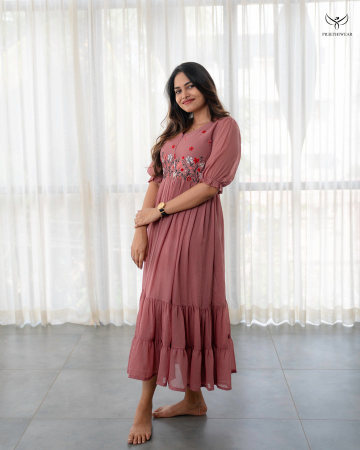Suha3  Maternity Dress  with center Zip(PREORDER-SEP24)