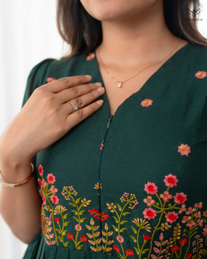 Dhvani  Maternity Dress with center Zip