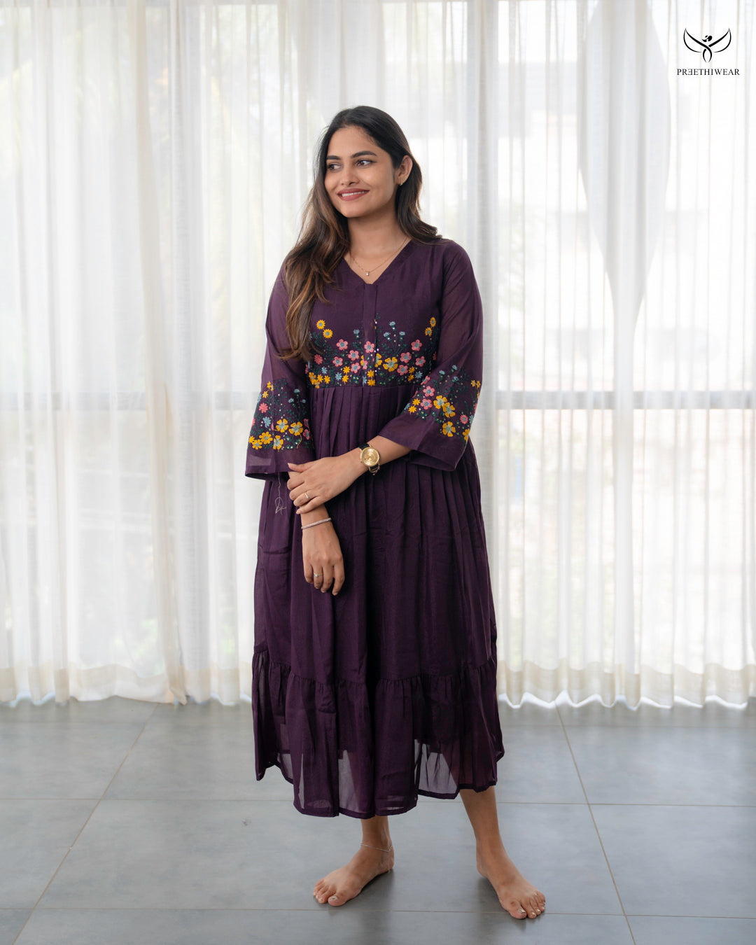 Kiran1   Maternity Dress with center Zip (PREORDER-SEP23)