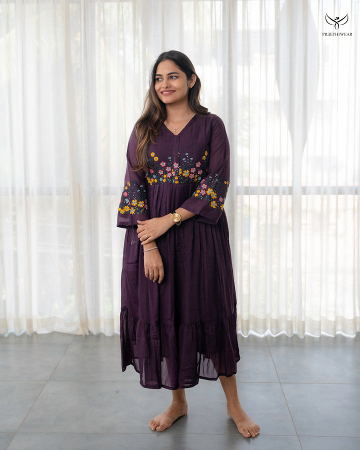 Kiran1   Maternity Dress with center Zip (PREORDER-SEP23)
