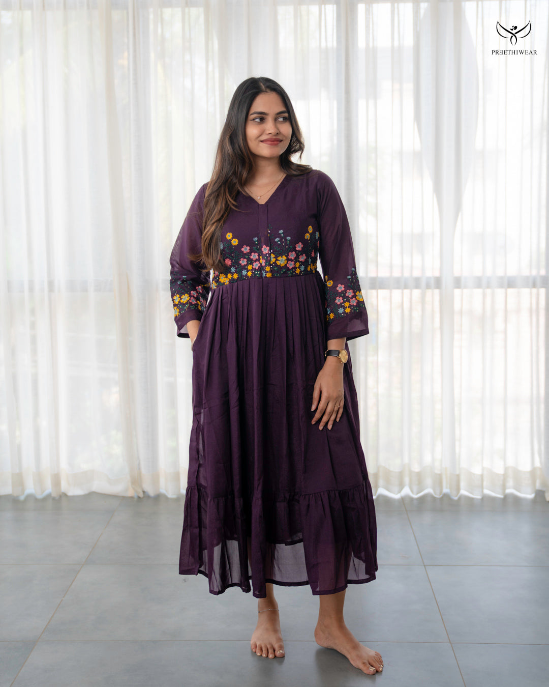 Kiran1   Maternity Dress with center Zip (PREORDER-SEP23)
