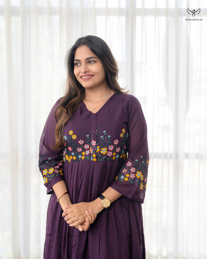 Kiran1   Maternity Dress with center Zip (PREORDER-SEP23)