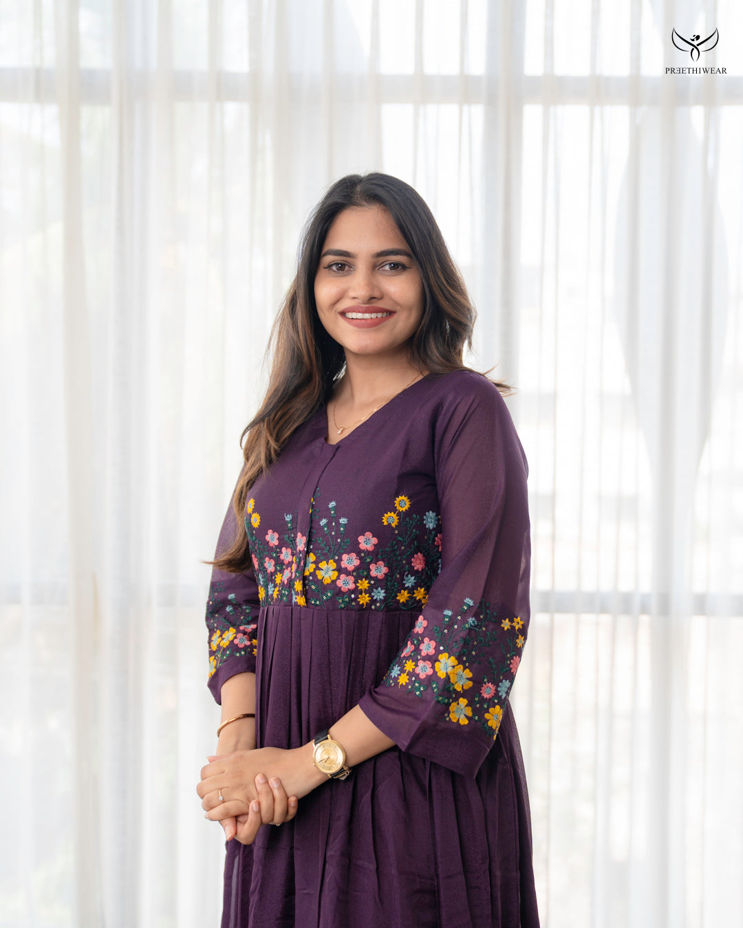 Kiran1   Maternity Dress with center Zip (PREORDER-SEP23)