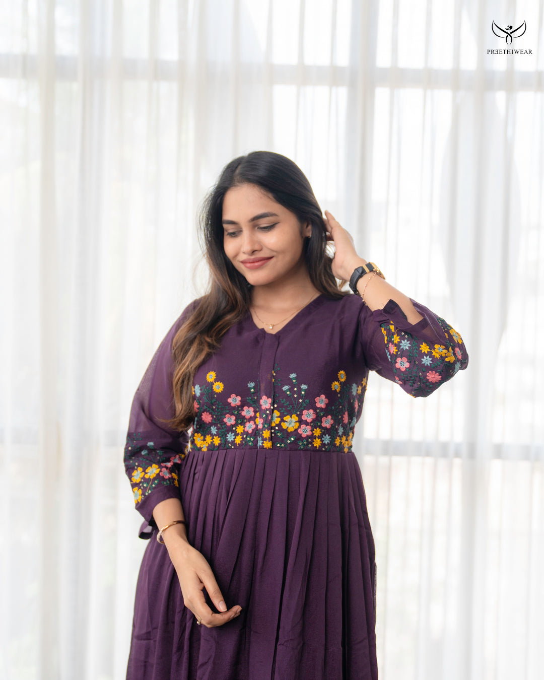 Kiran1   Maternity Dress with center Zip (PREORDER-SEP23)