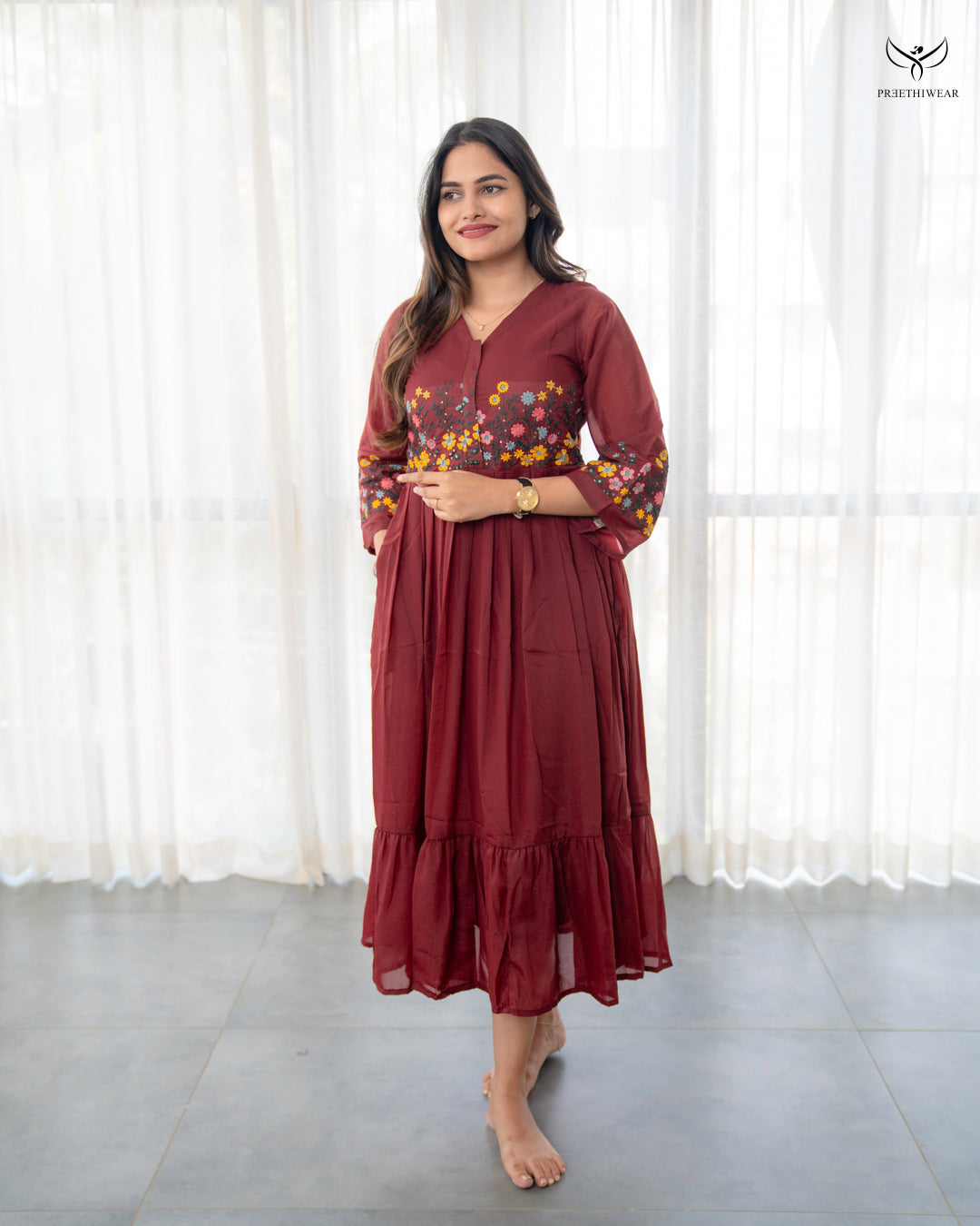 Zermin  Maternity Dress with center Zip (PREORDER-SEP23)