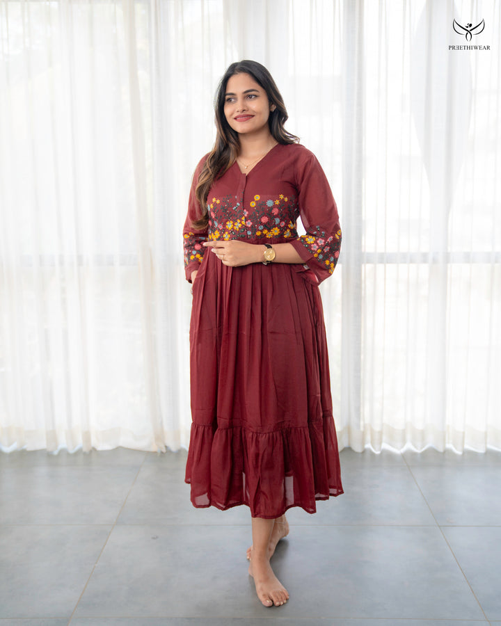 Zermin  Maternity Dress with center Zip (PREORDER-SEP23)