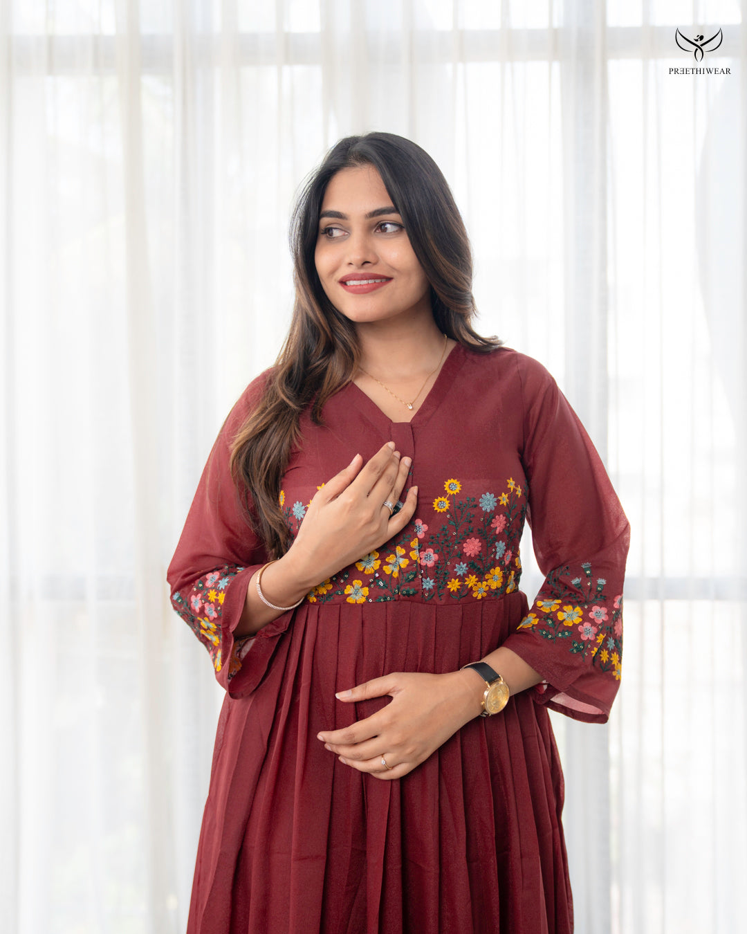 Zermin  Maternity Dress with center Zip (PREORDER-SEP23)