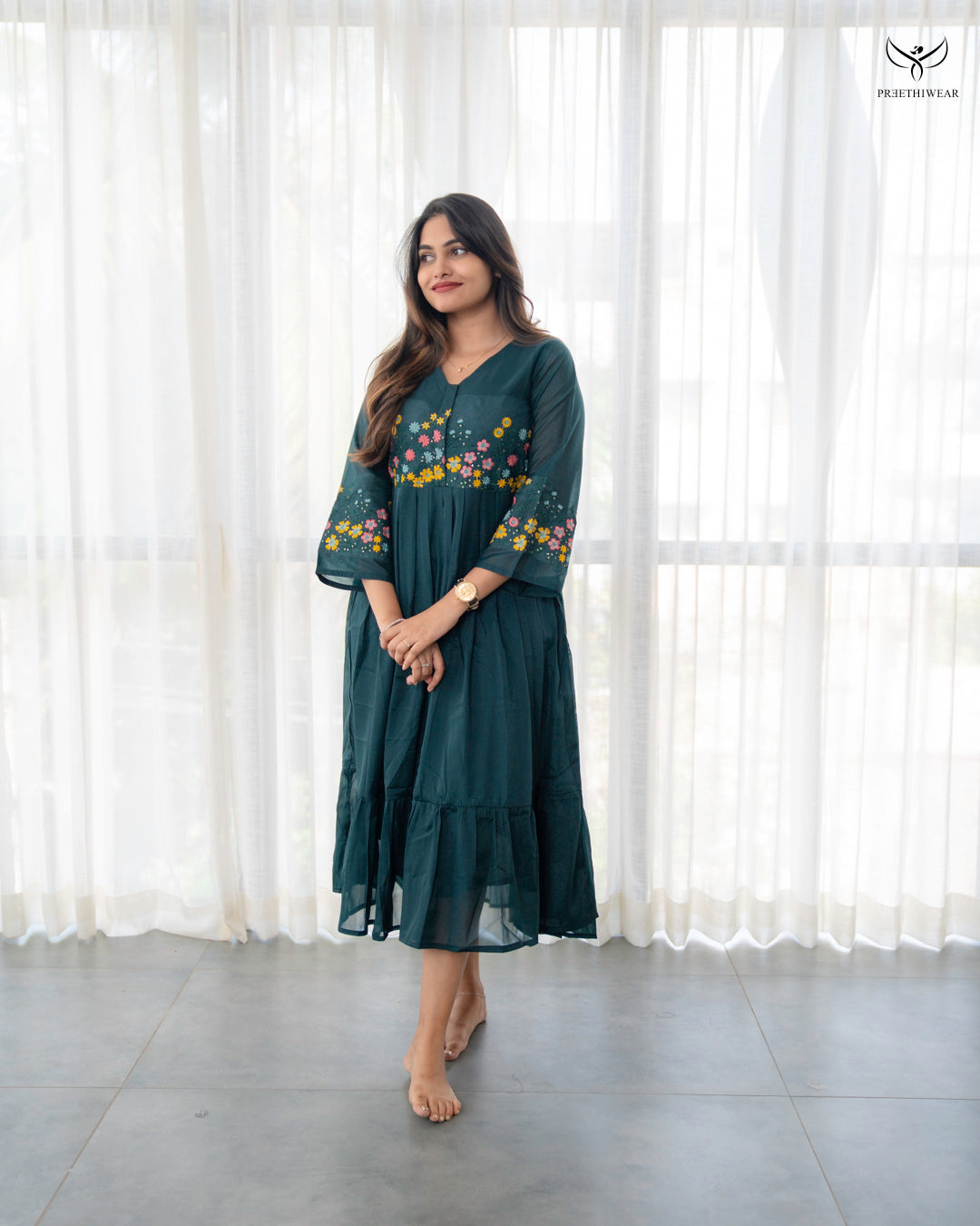 Madhuri2  Maternity Dress with center Zip(PREORDER-SEP24)