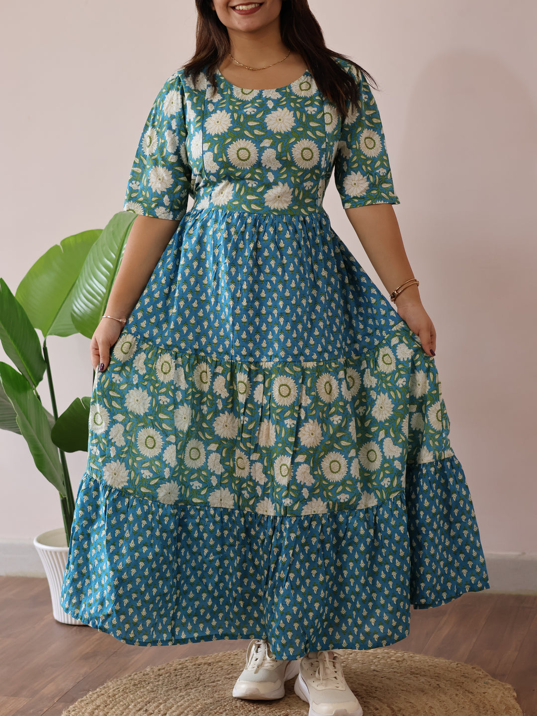 Arya Maternity Cotton kurthi  With Double Flare