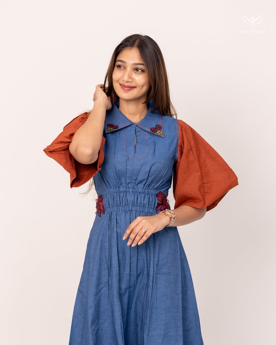 Nikhila2 Maternity Dress with center Zip