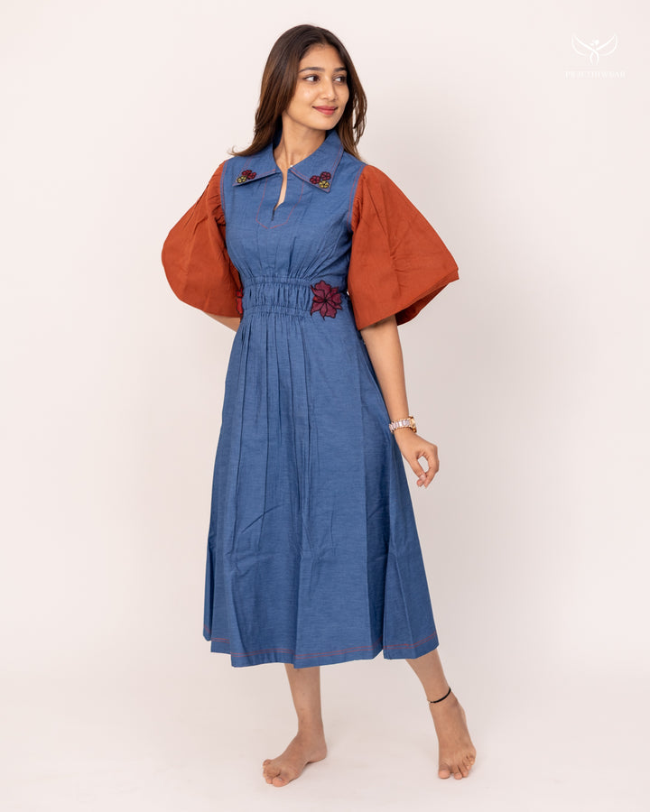 Nikhila2 Maternity Dress with center Zip