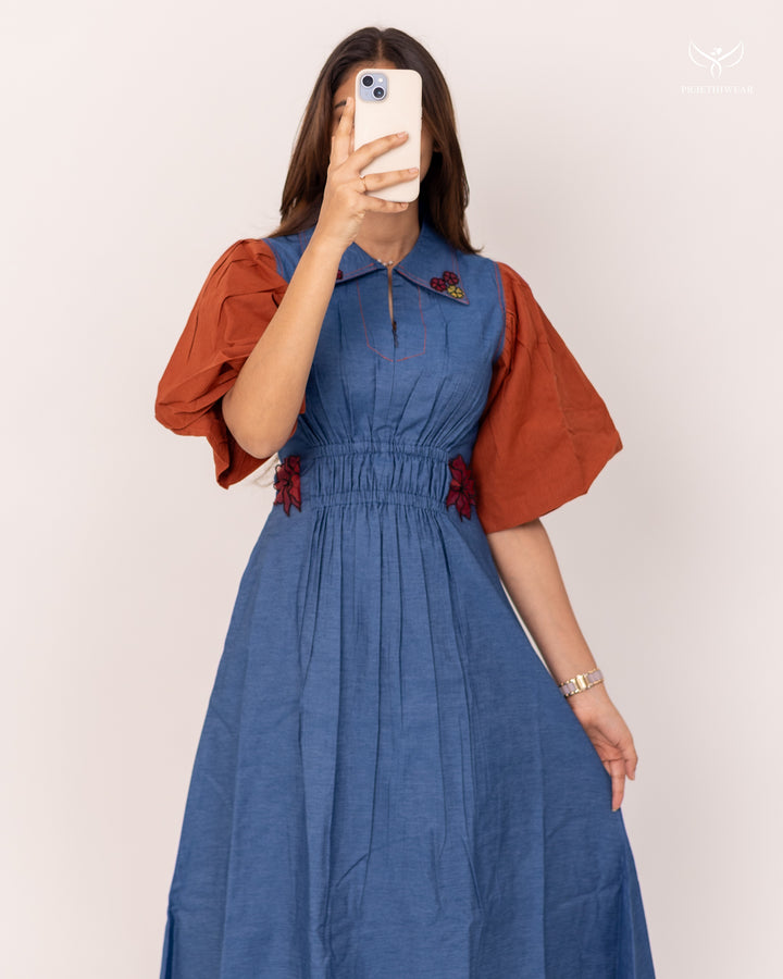 Nikhila2 Maternity Dress with center Zip