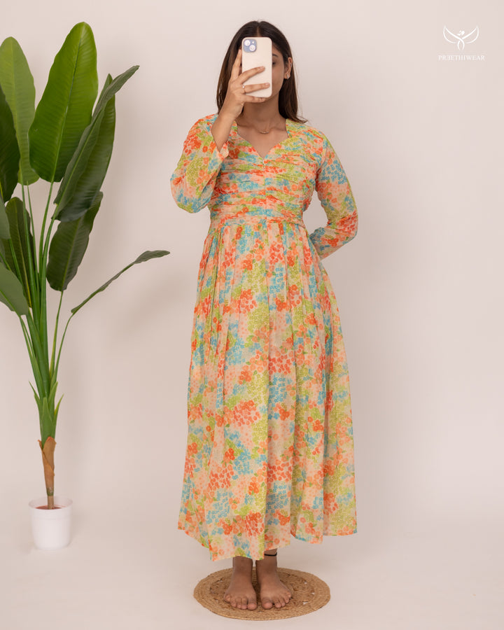 Rutuja4 Maternity Dress with center Zip