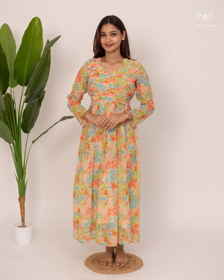 Rutuja4 Maternity Dress with center Zip