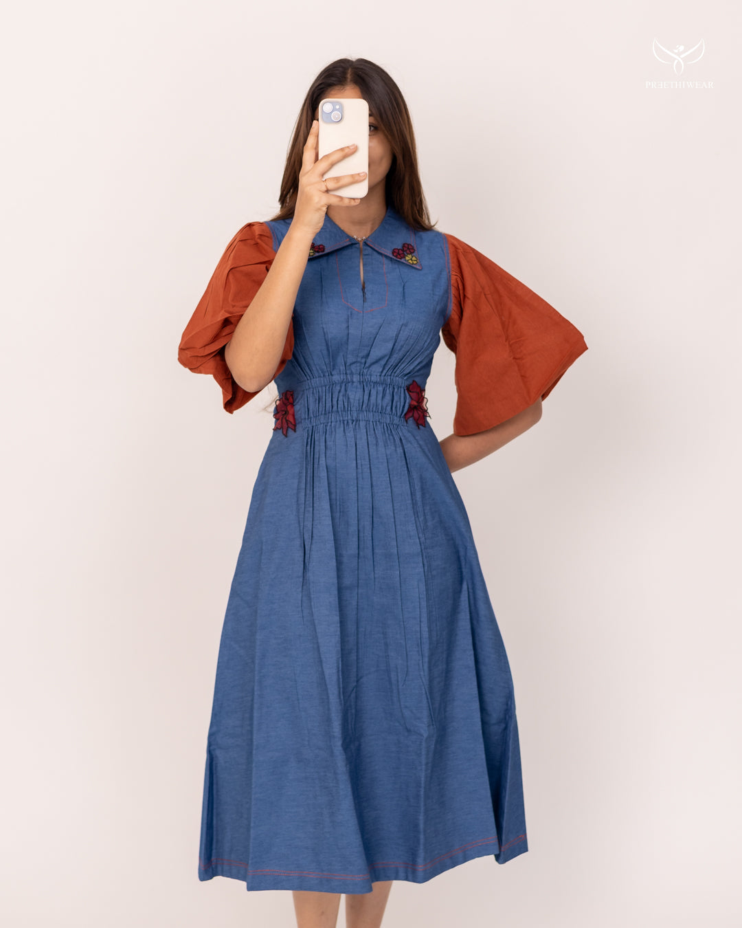 Nikhila2 Maternity Dress with center Zip