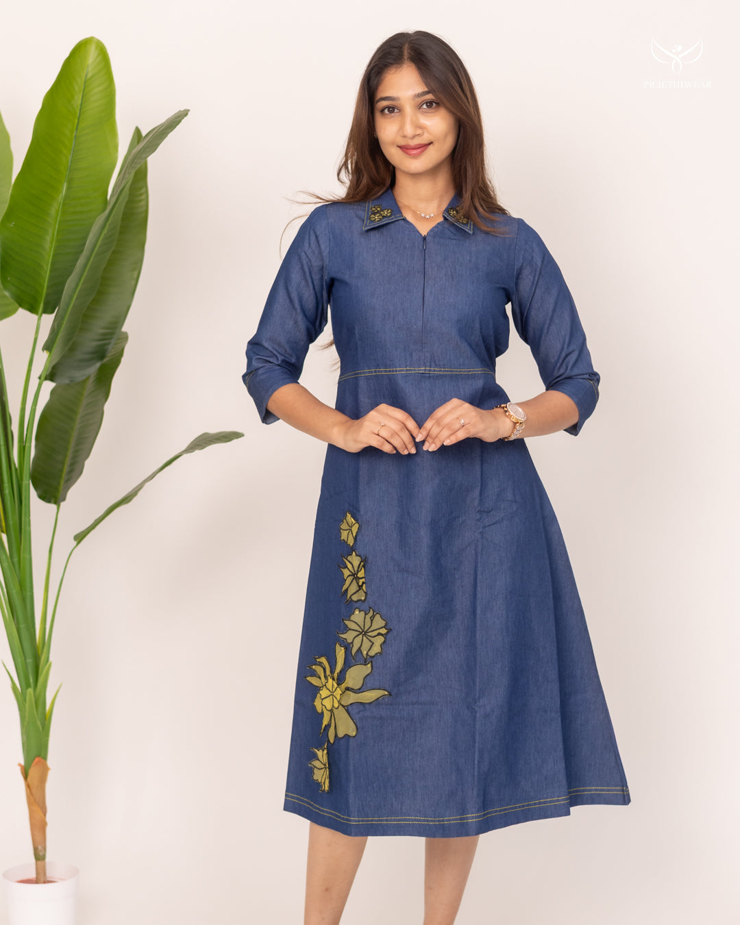Ekta1 Maternity Dress with center Zip(PREORDER-SEP17)