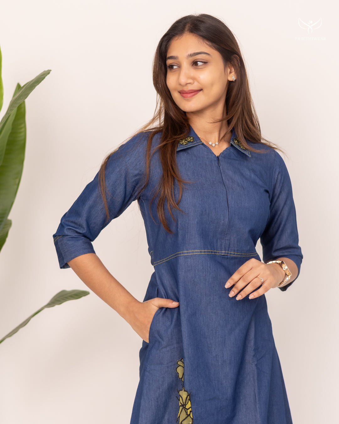 Ekta1 Maternity Dress with center Zip(PREORDER-SEP17)