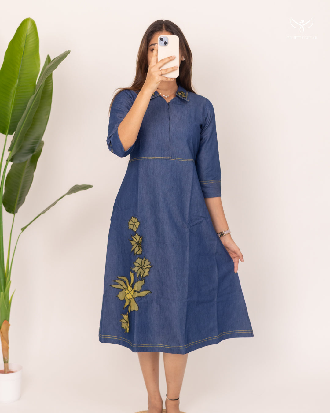 Ekta1 Maternity Dress with center Zip(PREORDER-SEP17)