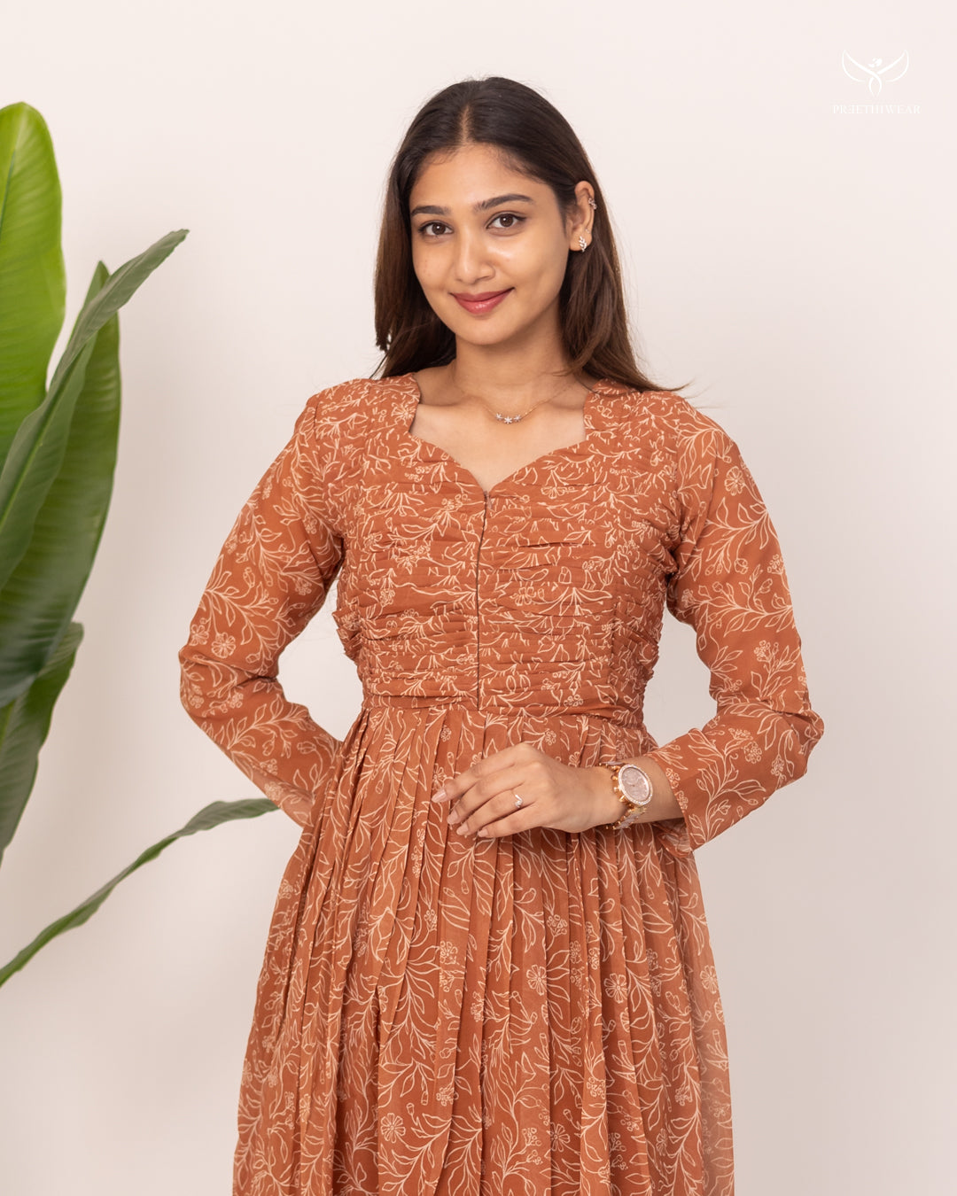 Akshaya3 Maternity Dress with center Zip