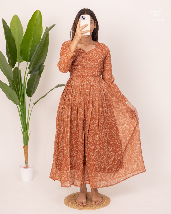 Akshaya3 Maternity Dress with center Zip