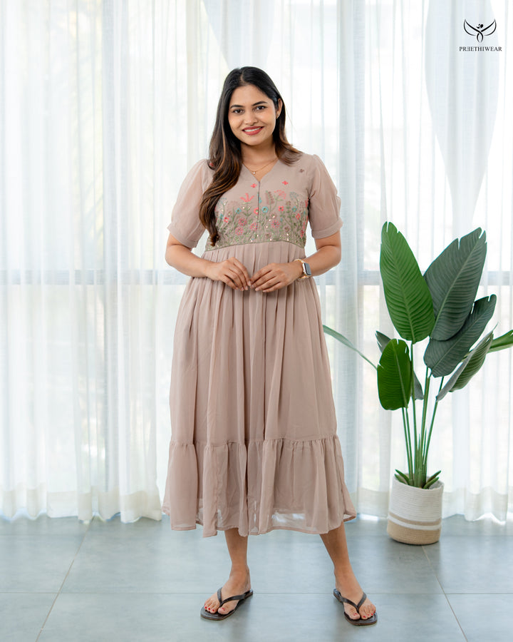 Pravika Maternity Dress  with center Zip