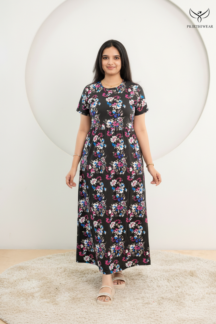 Dakshu1 Soft Cotton Full Length Maternity Loungewear