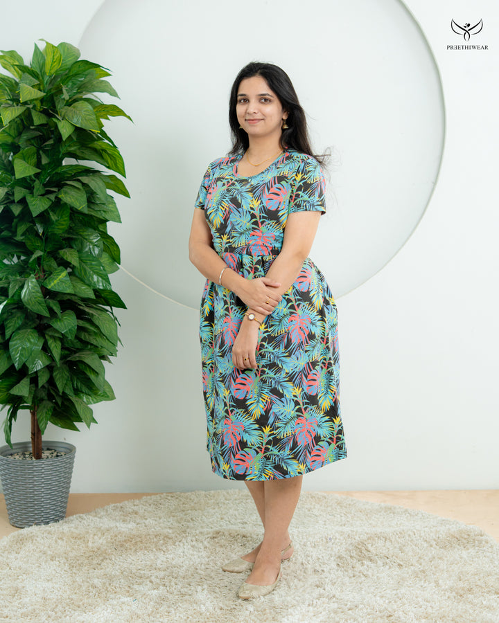 Asha5  Soft Cotton Calf Length Maternity Loungewear